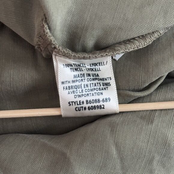 Belle Dahl Jumpsuit Womens Medium Green Pleated Wide Leg Jumper Bohemian Hippie - Picture 6 of 8